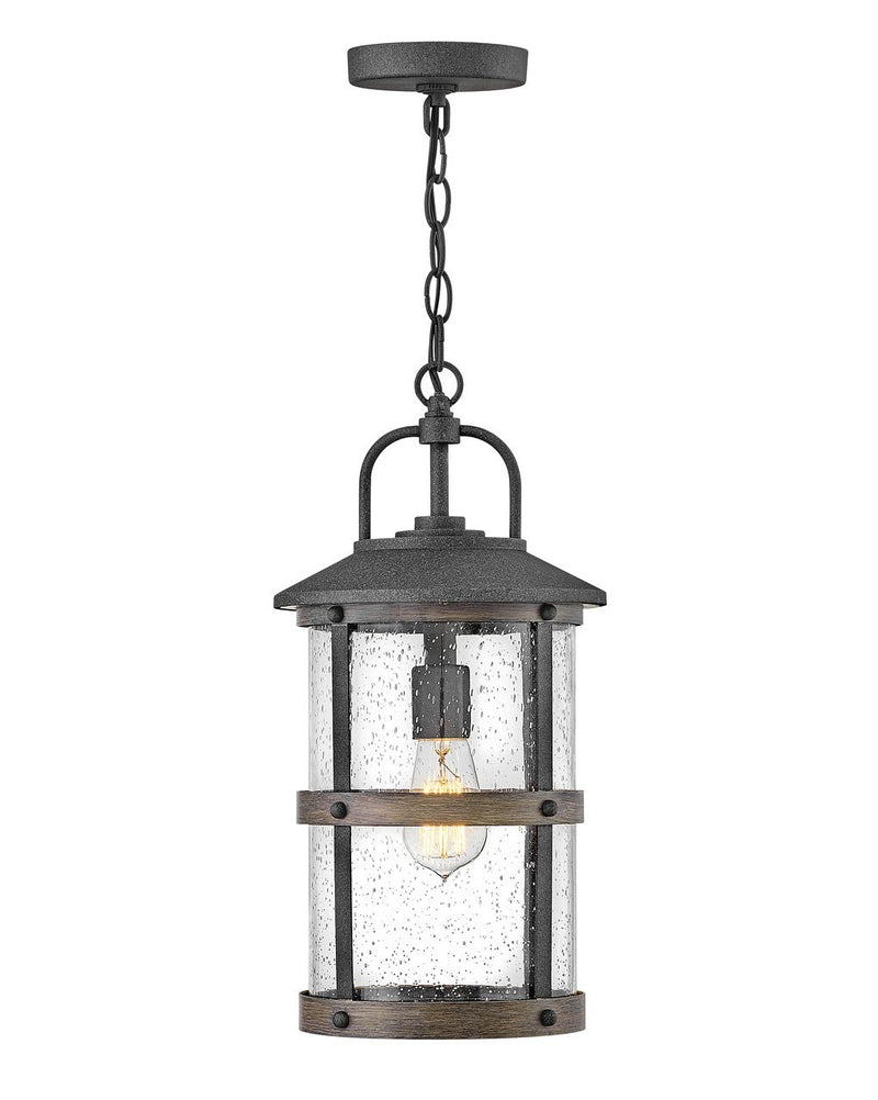 Lakehouse Outdoor Hanging Lantern in Aged Zinc