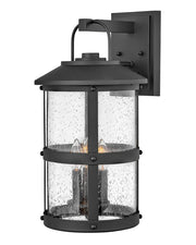 Lakehouse Large 3-Light Outdoor Wall Lantern in Black