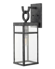 Porter Medium Outdoor Wall Lantern in Aged Zinc