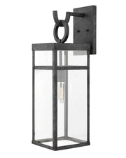 Porter Large Outdoor Wall Lantern in Aged Zinc