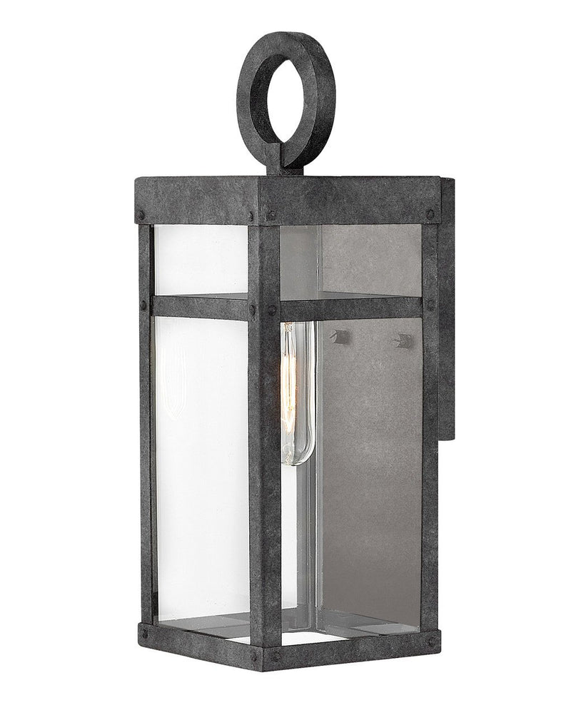 Porter Extra Small Outdoor Wall Lantern in Aged Zinc