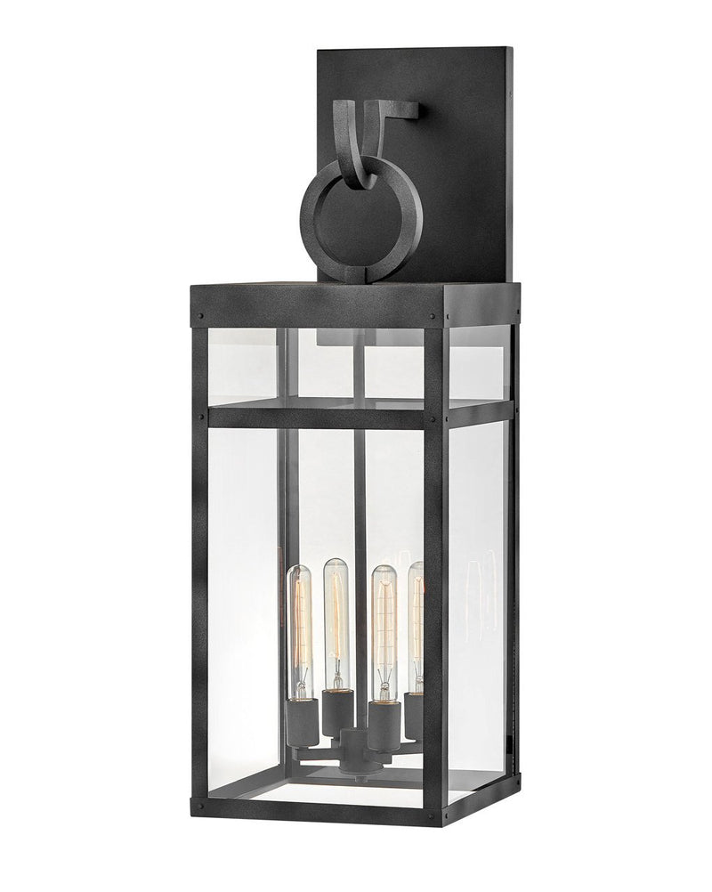 Porter Grande 4-Light Outdoor Wall Lantern in Aged Zinc