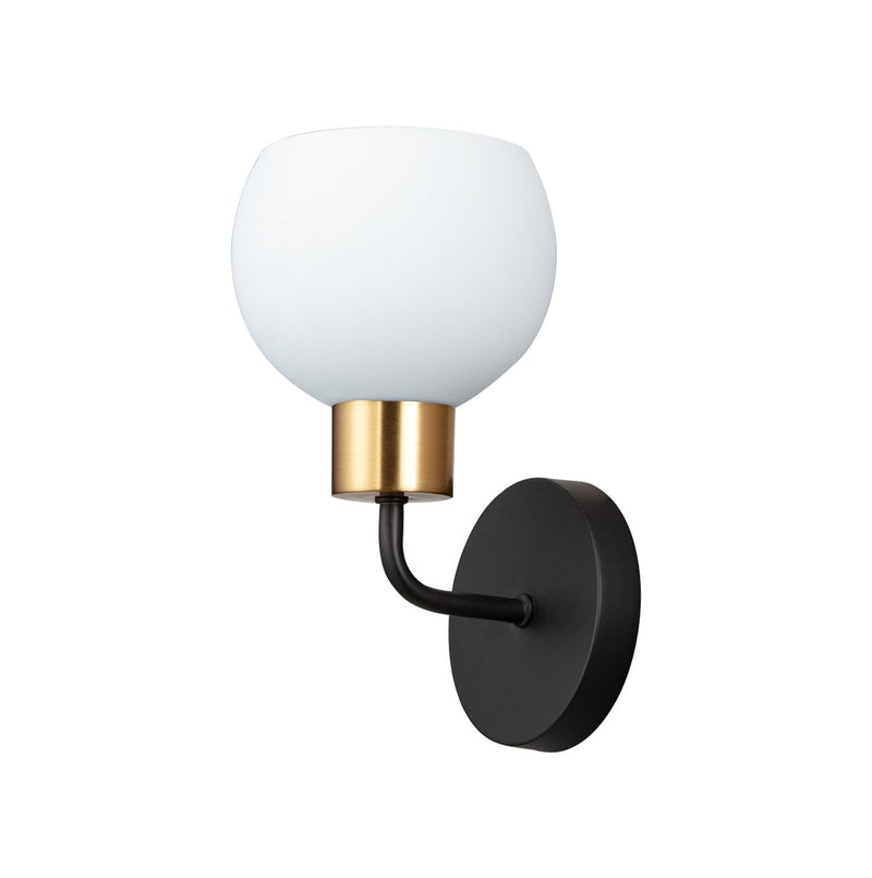 Coraline 1 Light Wall Sconce in Bronze / Satin Brass