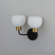 Coraline 2 Light Wall Sconce in Bronze / Satin Brass
