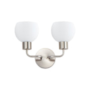 Coraline 2 Light Wall Sconce in Satin Nickel