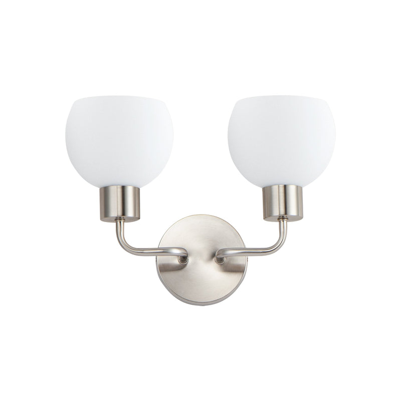 Coraline 2 Light Wall Sconce in Satin Nickel