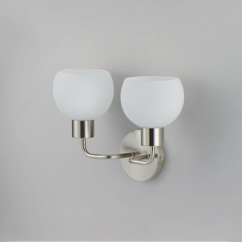 Coraline 2 Light Wall Sconce in Satin Nickel