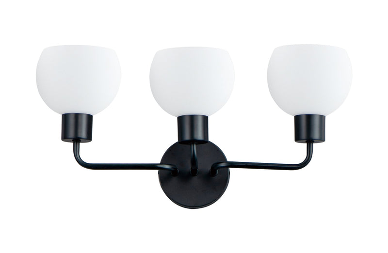 Coraline 3 Light Bath Vanity in Black