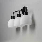 Coraline 3 Light Bath Vanity in Black