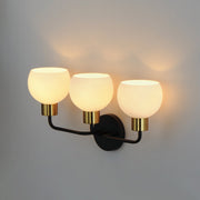 Coraline 3 Light Bath Vanity in Bronze / Satin Brass