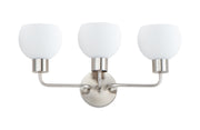 Coraline 3 Light Bath Vanity in Satin Nickel