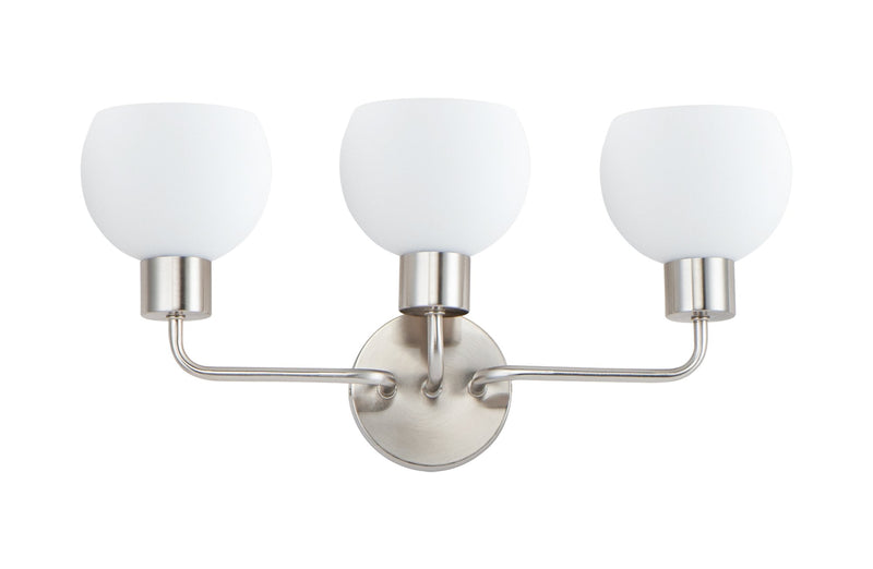 Coraline 3 Light Bath Vanity in Satin Nickel