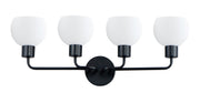 Coraline 4 Light Bath Vanity in Black