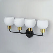 Coraline 4 Light Bath Vanity in Bronze / Satin Brass