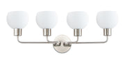 Coraline 4 Light Bath Vanity in Satin Nickel