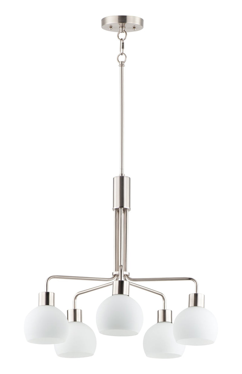 Coraline 5 Light Chandelier in Satin Nickel
