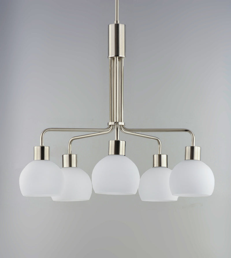 Coraline 5 Light Chandelier in Satin Nickel
