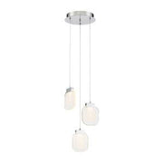 Paget 3-Light 10" Multi-Drop Pendant in Chrome