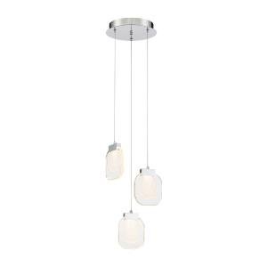 Paget 3-Light 10" Multi-Drop Pendant in Chrome