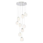 Paget 9-Light 20" Multi-Drop Pendant in Chrome