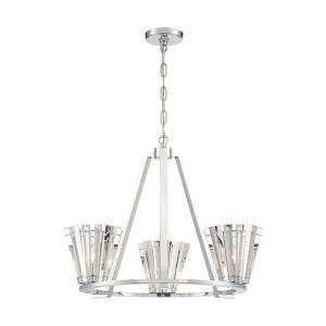 Ricca 3-Light 28.5" Chandelier in Chrome