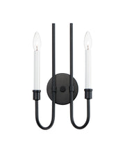 Tux 2 Light Wall Sconce in Black