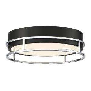 Grafice 13.25" LED Flush Mount in Silver-Black Mix