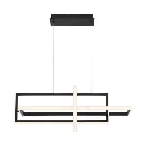 Bordo 3-Light 37.75" Linear Pendant in Matte Black