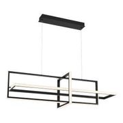 Bordo 3-Light 56" Linear Pendant in Matte Black