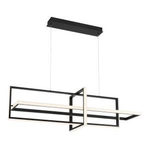 Bordo 3-Light 56" Linear Pendant in Matte Black