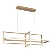 Bordo 3-Light 56" Linear Pendant in Satin Gold Paint