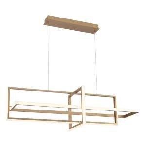 Bordo 3-Light 56" Linear Pendant in Satin Gold Paint