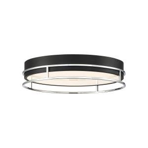 Grafice 17.75" LED Flush Mount in Silver-Black Mix