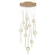 Barletta 10-Light 24" Multi-Drop Pendant in Gold