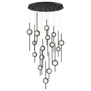 Barletta LED Chandelier in Black Anodized Aluminum - Lamps Expo
