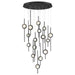 Barletta LED Chandelier in Black Anodized Aluminum - Lamps Expo