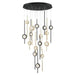 Barletta LED Chandelier in Black Anodized Aluminum - Lamps Expo