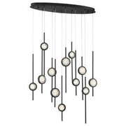 Barletta 12-Light 37.5" Linear Pendant in Anodized Black