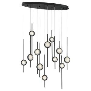 Barletta 12-Light 37.5" Linear Pendant in Anodized Black