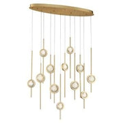 Barletta 12-Light 37.5" Linear Pendant in Gold