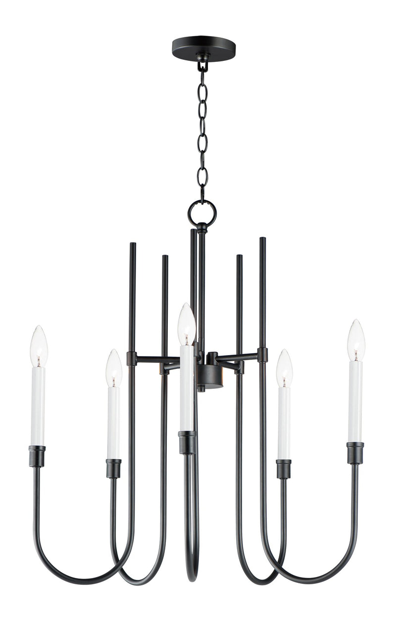 Tux 5 Light Chandelier in Black