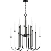 Tux 12 Light Chandelier in Black