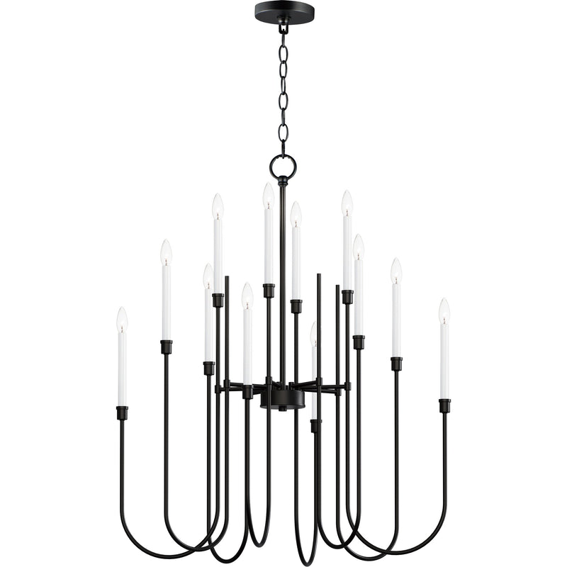 Tux 12 Light Chandelier in Black