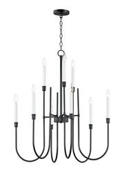 Tux 9 Light Chandelier in Black