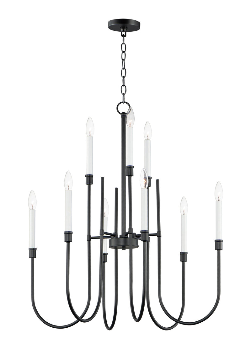 Tux 9 Light Chandelier in Black