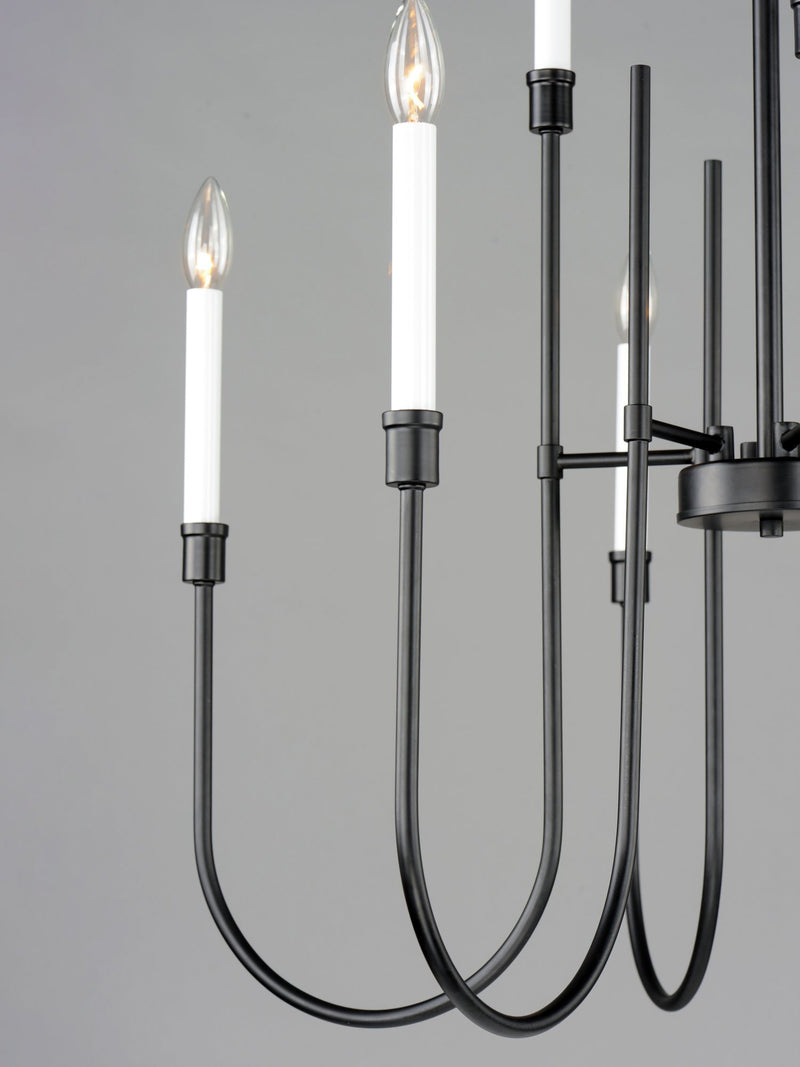 Tux 9 Light Chandelier in Black