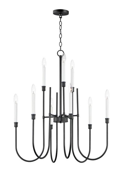 Tux 9 Light Chandelier in Black