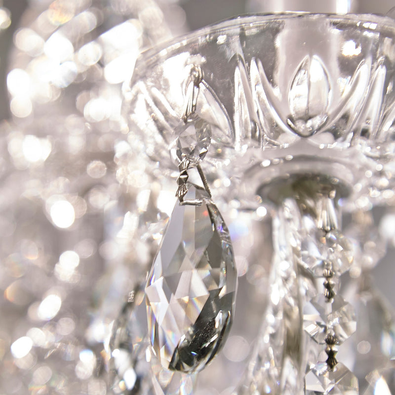 Traditional Crystal 10 Light 26" Chandelier in Polished Chrome