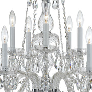 Traditional Crystal 10 Light 26" Chandelier in Polished Chrome