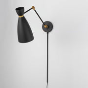 Carillon 1 Light Wall Sconce in Black / Satin Brass